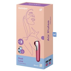Stimulateur de Clitoris + Vibromasseur Dual Love – Rouge