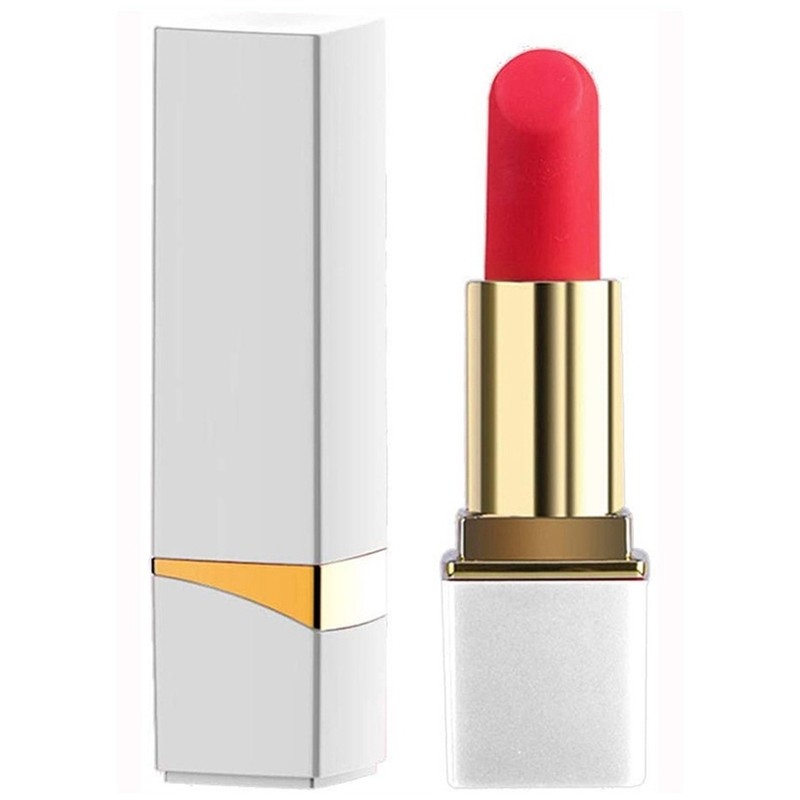 Mini Vibro LIPSTICK ROCK – 8,7 x 2,3 cm – Blanc