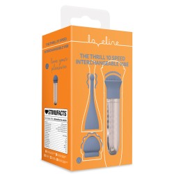 Le Thrill – Vibrateur Interchangeable 10 Vitesses – Bleu