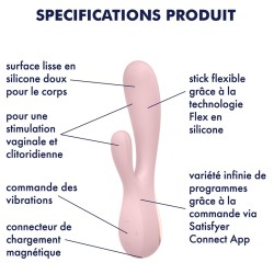 Rabbit Connecté Mono Flex – Mauve