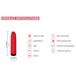 Stimulateur Vibro Awaken – Contrôle à distance – 9,5 x 2,4 cm