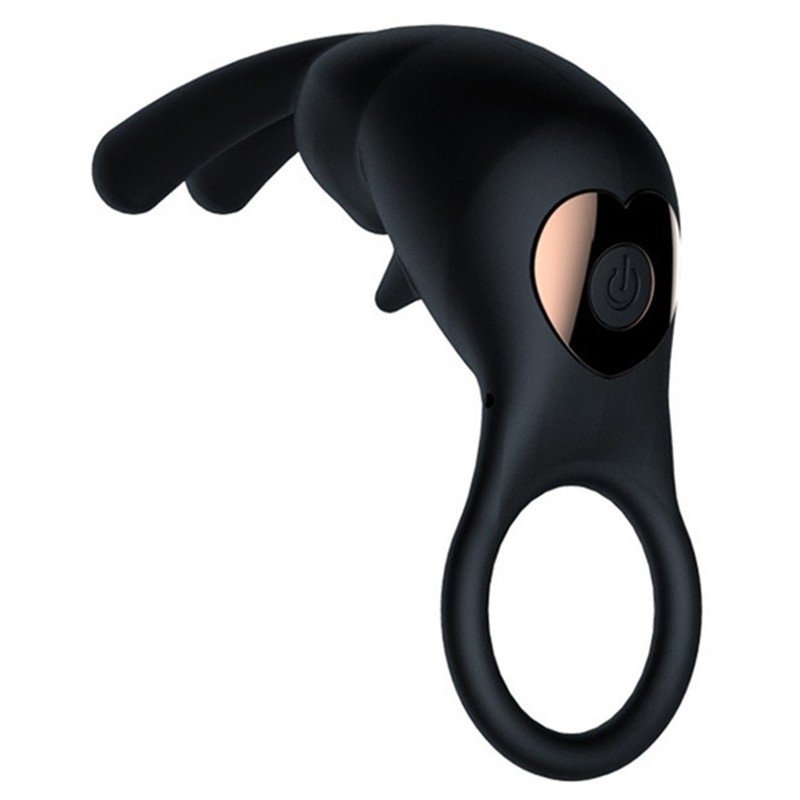 Cockring Vibrant Good Rabbit – Noir 25 mm