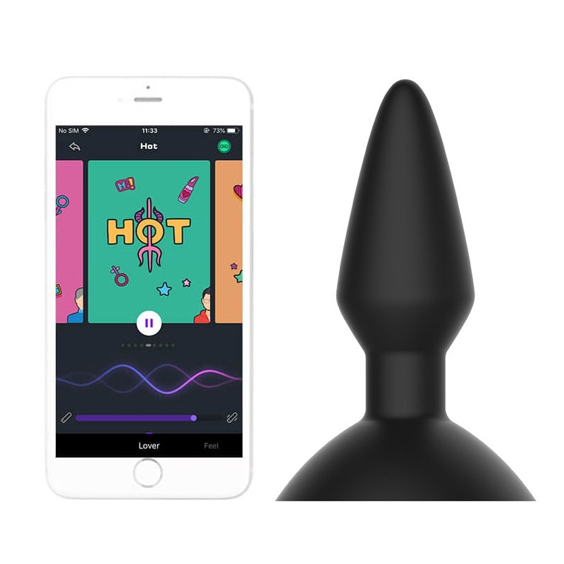 Plug vibrant contrôle à distance EQUINOX – 9 x 3,5 cm