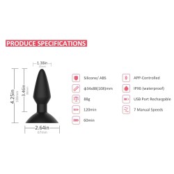 Plug vibrant contrôle à distance EQUINOX – 9 x 3,5 cm