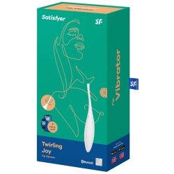 Stimulateur Twirling Joy Satisfyer – 17 cm – Blanc
