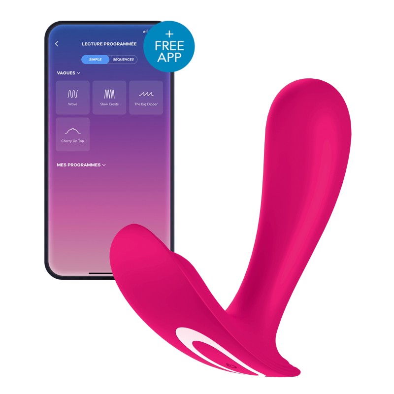 Stimulateur connecté Satisfyer Top Secret – 9 x 3 cm – Rose