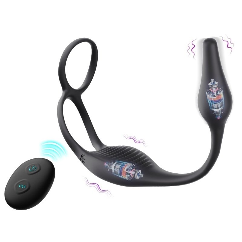 Ballstretcher et plug vibrant Wedia Vibes – 7 x 2,6 cm