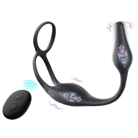 Ballstretcher et plug vibrant Wedia Vibes – 7 x 2,6 cm