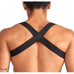 Harnais Élastique X-Back – Noir & Rouge