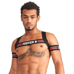 Harnais Élastique X-Back – Noir & Rouge