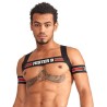 Harnais Élastique X-Back – Noir & Rouge