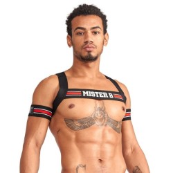 Harnais Élastique X-Back – Noir & Rouge