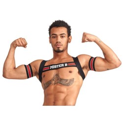 Harnais Élastique X-Back – Noir & Rouge