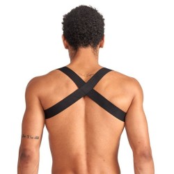 Harnais Élastique X-Back – Noir & Rouge