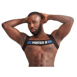 Harnais Élastique X-Back – Noir & Bleu