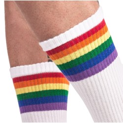 Chaussettes Gym Socks Rainbow Barcode Berlin – Blanches