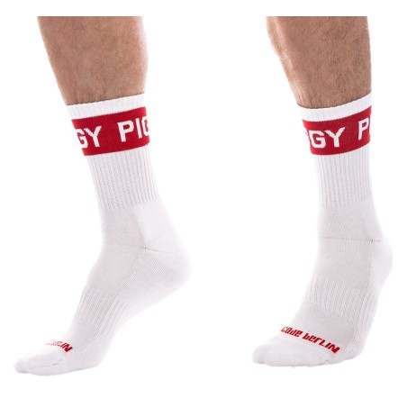 Chaussettes Piggy Fetish Half Socks Barcode Berlin – Blanches