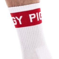 Chaussettes Piggy Fetish Half Socks Barcode Berlin – Blanches