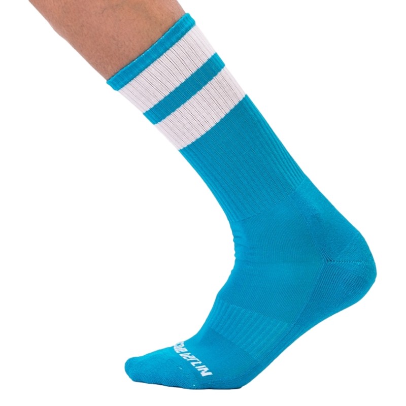 Chaussettes Gym Socks – Bleu ciel & Blanc