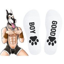 Chaussettes Good Boy – Blanc & Noir