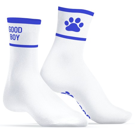 Chaussettes Good Boy – Blanc & Bleu