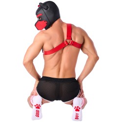 Chaussettes Good Boy – Blanc & Rouge