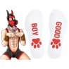 Chaussettes Good Boy – Blanc & Rouge