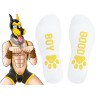 Chaussettes Good Boy – Blanc & Jaune