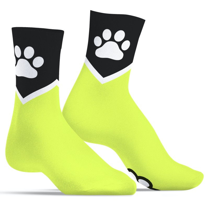 Chaussettes Paw Kinky Puppy – Jaunes Fluo