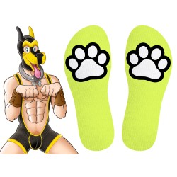 Chaussettes Paw Kinky Puppy – Jaunes Fluo