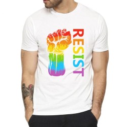 T-shirt Resist Rainbow – Blanc