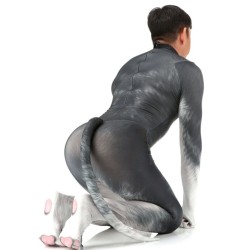 Combinaison Cosplay Chien Husky – Gris