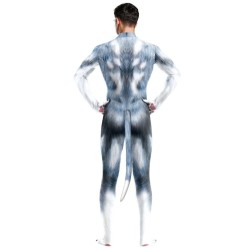 Combinaison Cosplay Chien Husky – Bleu & Gris