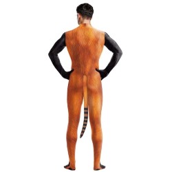 Combinaison Cosplay Panda Roux Raccoon – Noir & Orange