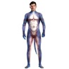 Combinaison Cosplay Dinosaure Raptus – Bleu & Blanc