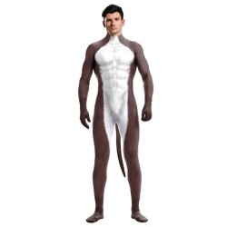 Combinaison Cosplay Âne Donkey – Blanc & Marron