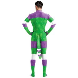 Combinaison Cosplay Cartoon – Blanc, Vert & Violet