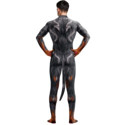 Combinaison Cosplay Loup sexy Wolf Man – Noir & Feu