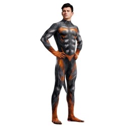 Combinaison Cosplay Loup sexy Wolf Man – Noir & Feu