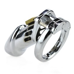 Cage de chasteté STEEL PADLOCK – 12 x 3,5 cm – Argent