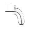 Cage de chasteté Mancage avec tige d’urètre – 11,5 x 3,5 cm – Transparente