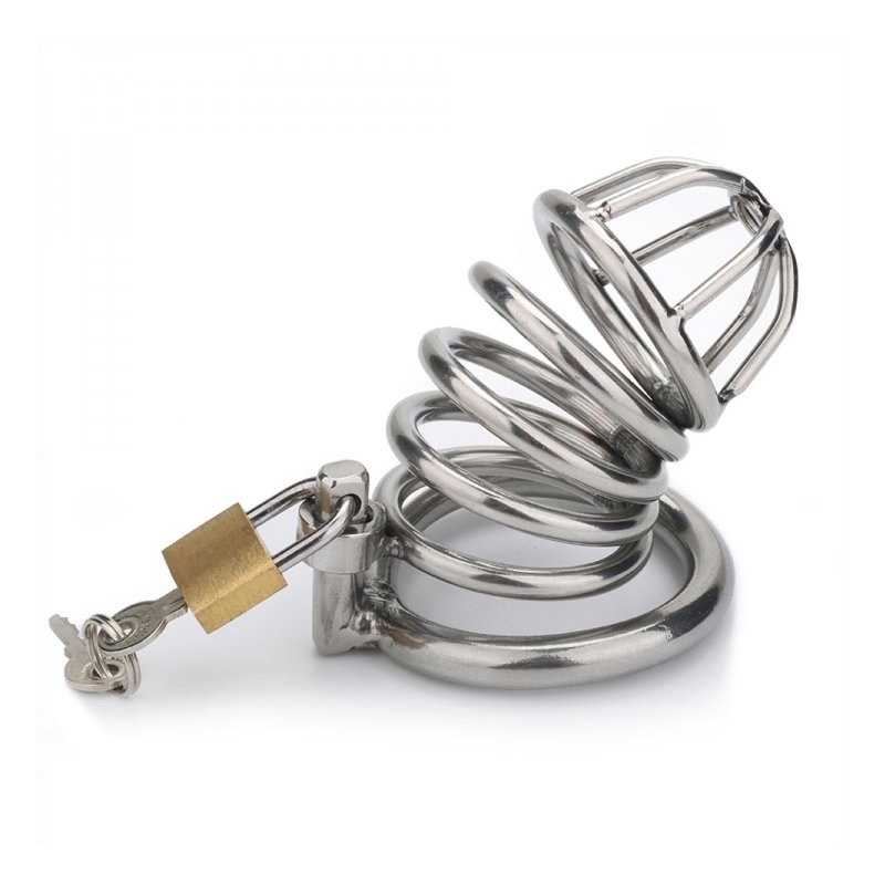 Cage de chasteté Birdy métal – 8 x 3,5 cm – Argent