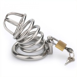 Cage de chasteté Birdy métal – 8 x 3,5 cm – Argent