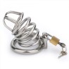 Cage de chasteté Birdy métal – 8 x 3,5 cm – Argent