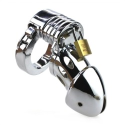 Cage de chasteté Modula métal – 9 x 3,5 cm – Argent