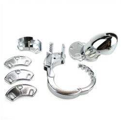 Cage de chasteté Modula métal – 9 x 3,5 cm – Argent