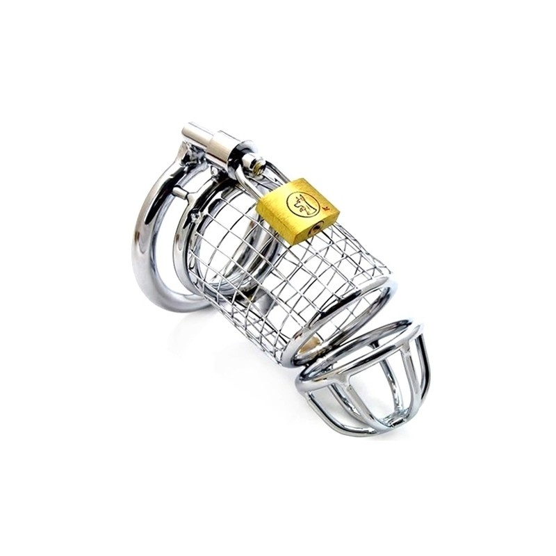 Cage de chasteté Lancelot Net – 9 x 3,5 cm – Argent
