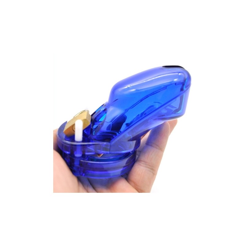 Cage de chasteté Locky – 8 x 3,3 cm – Bleue