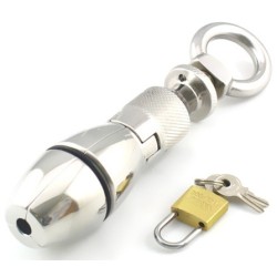 Plug anal de chasteté Ass Lock – 11 x 6 cm – Argent