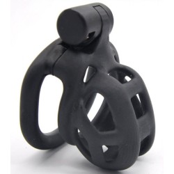 Cage de chasteté Solid Aspic – 5 x 3,2 cm – Noire